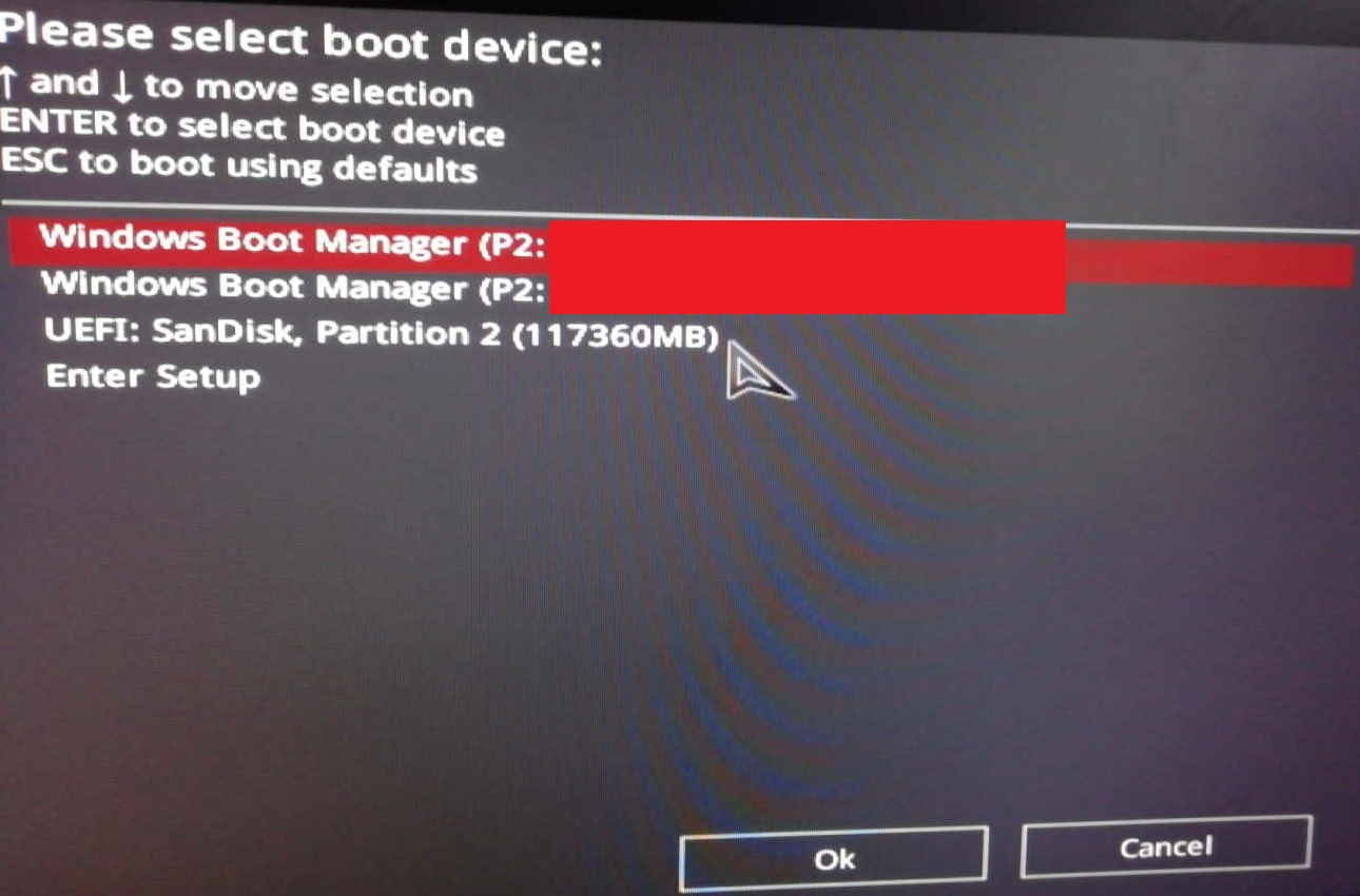 boot menu